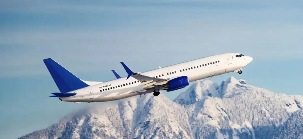 Aeroplane in flight